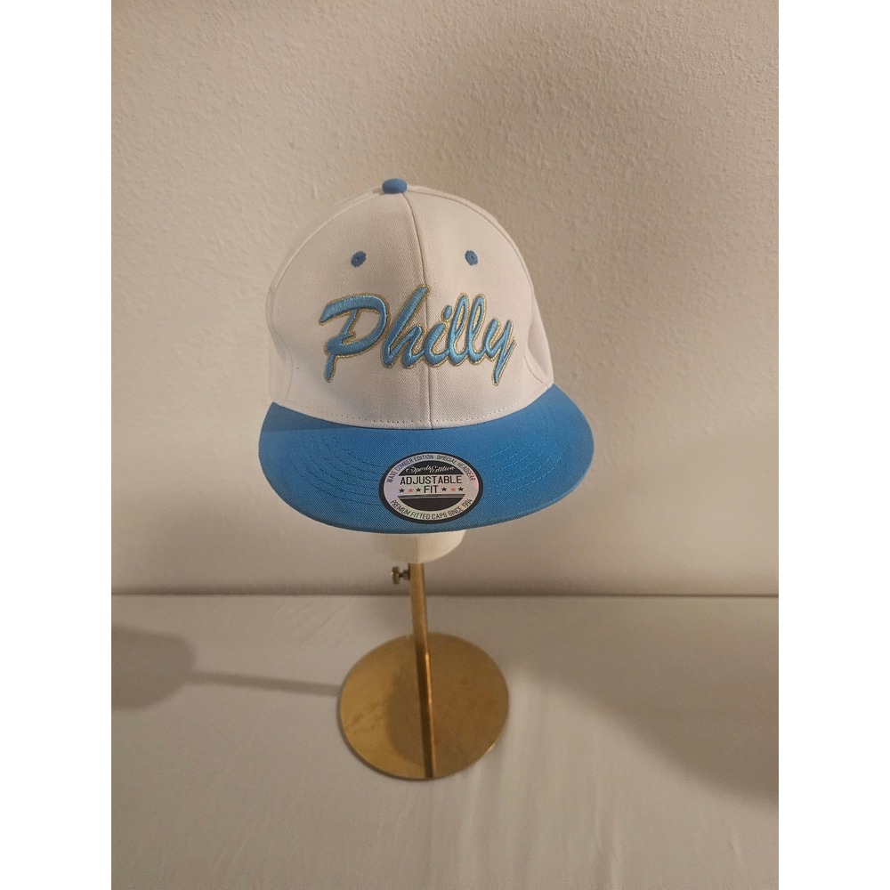 Accessoires Philly Snapback‎ Hat White Blue Embroidered Adjustable Cap 606639